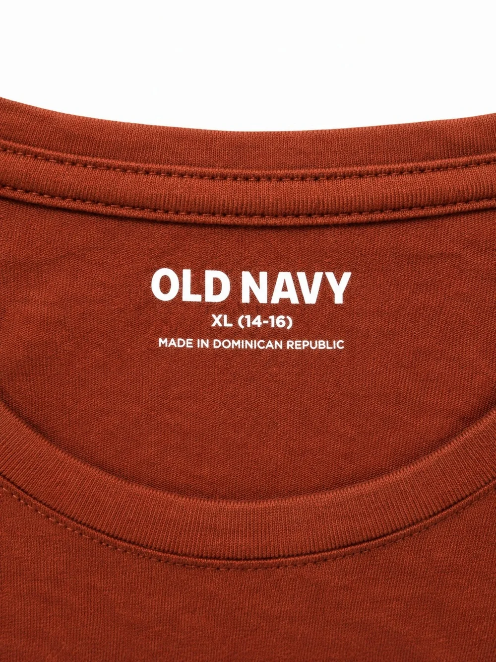 Old Navy Girls Long-Sleeve Tee in Rust with White Floral Script XL 14-16